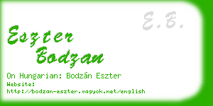 eszter bodzan business card